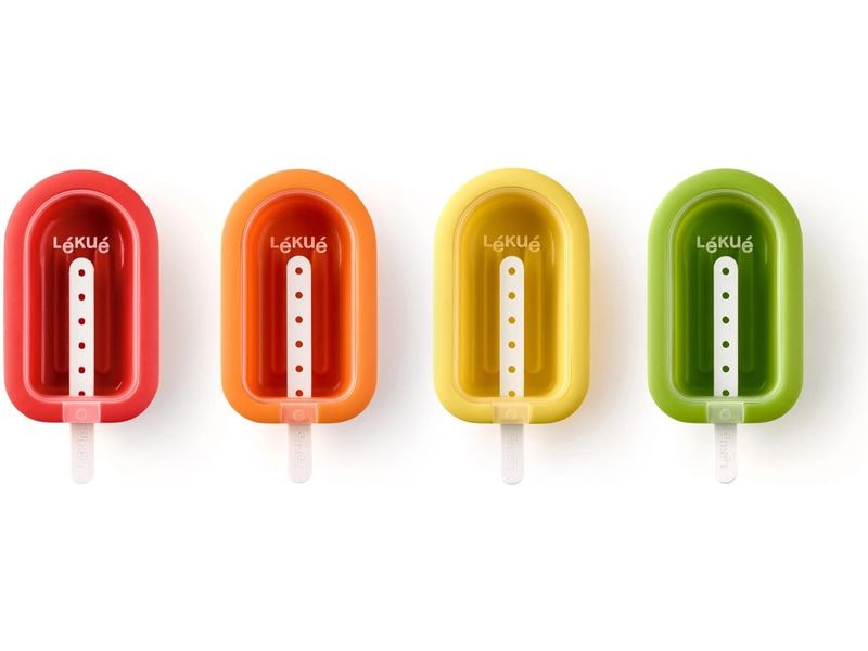 Lékué Glaceform Silikon, 4er Set Set zur Herstellung von hausgemachtem Eis