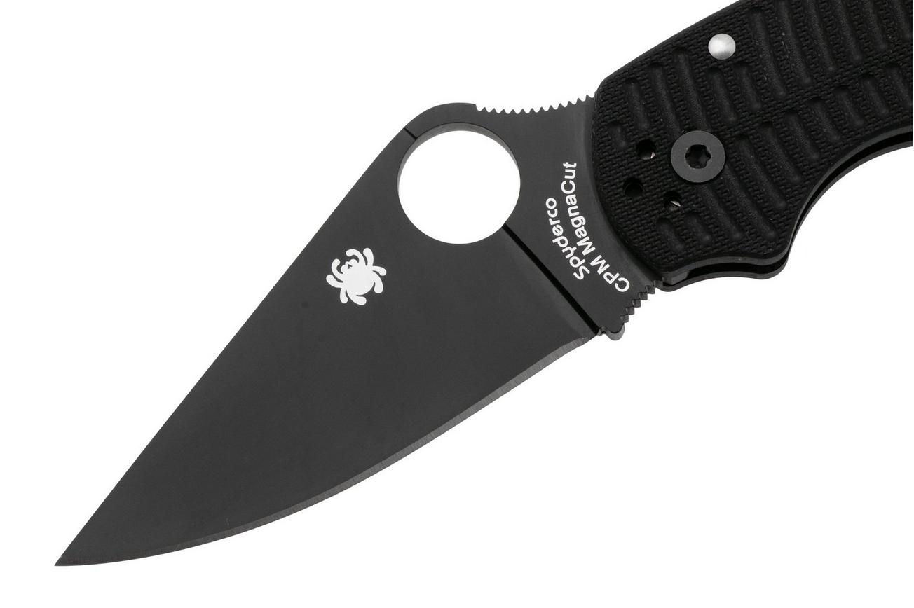 Spyderco Para 3 Salt Black DLC CPM MagnaCut C223GMCBKP Black G10, zakmes