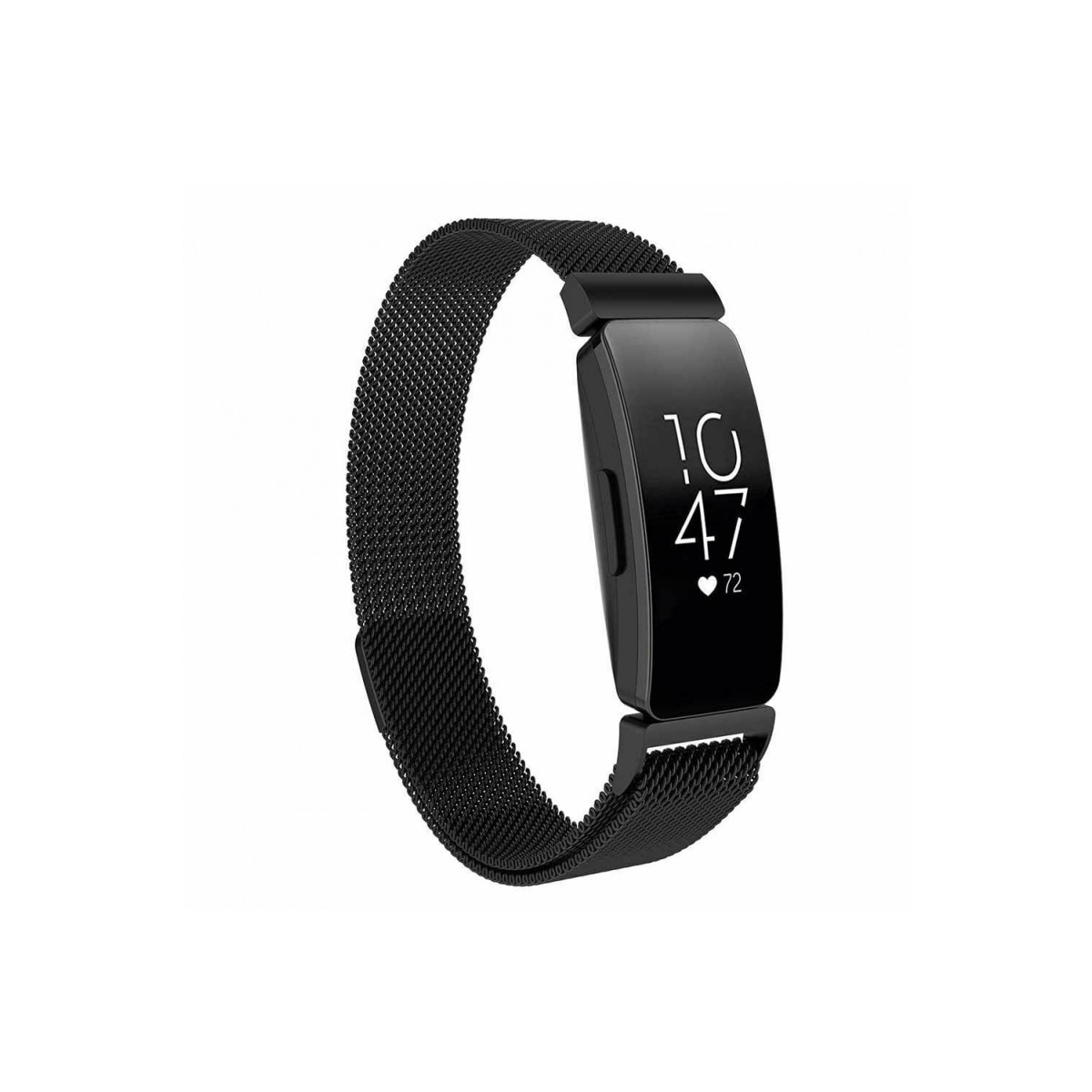 Milanese magnetiske armbånd FITBIT Inspire / Inspire HR - Svart