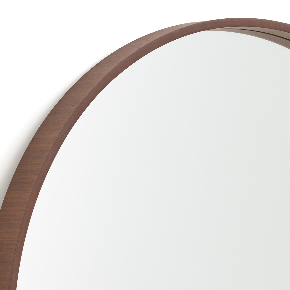 LA REDOUTE INTERIEURS<br>Espelho redondo, folheado a nogueira Ø80 cm, Alaria