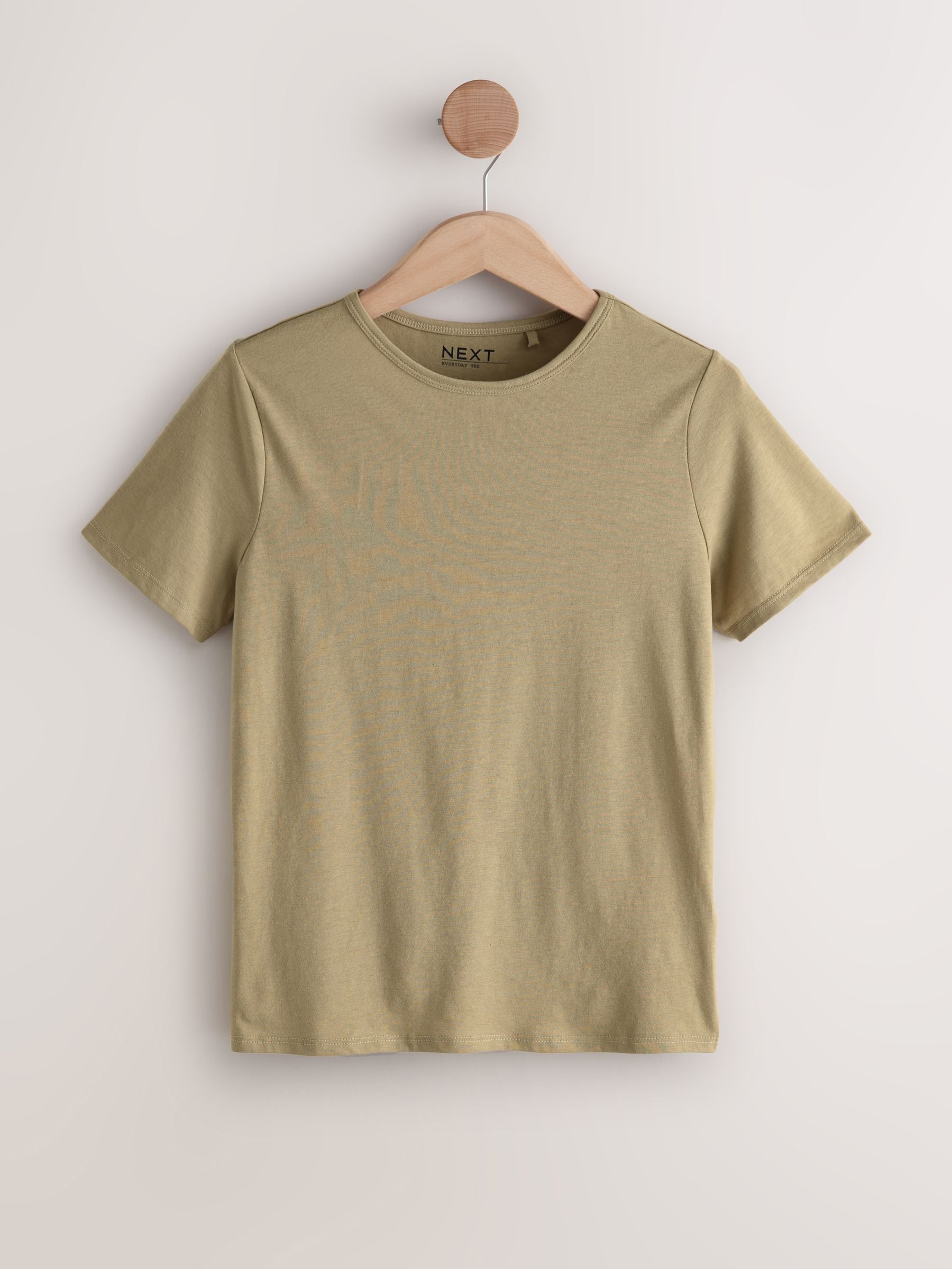 Aardse tinten - Set van 7 katoenen T-shirts met ronde hals voor alle dagen