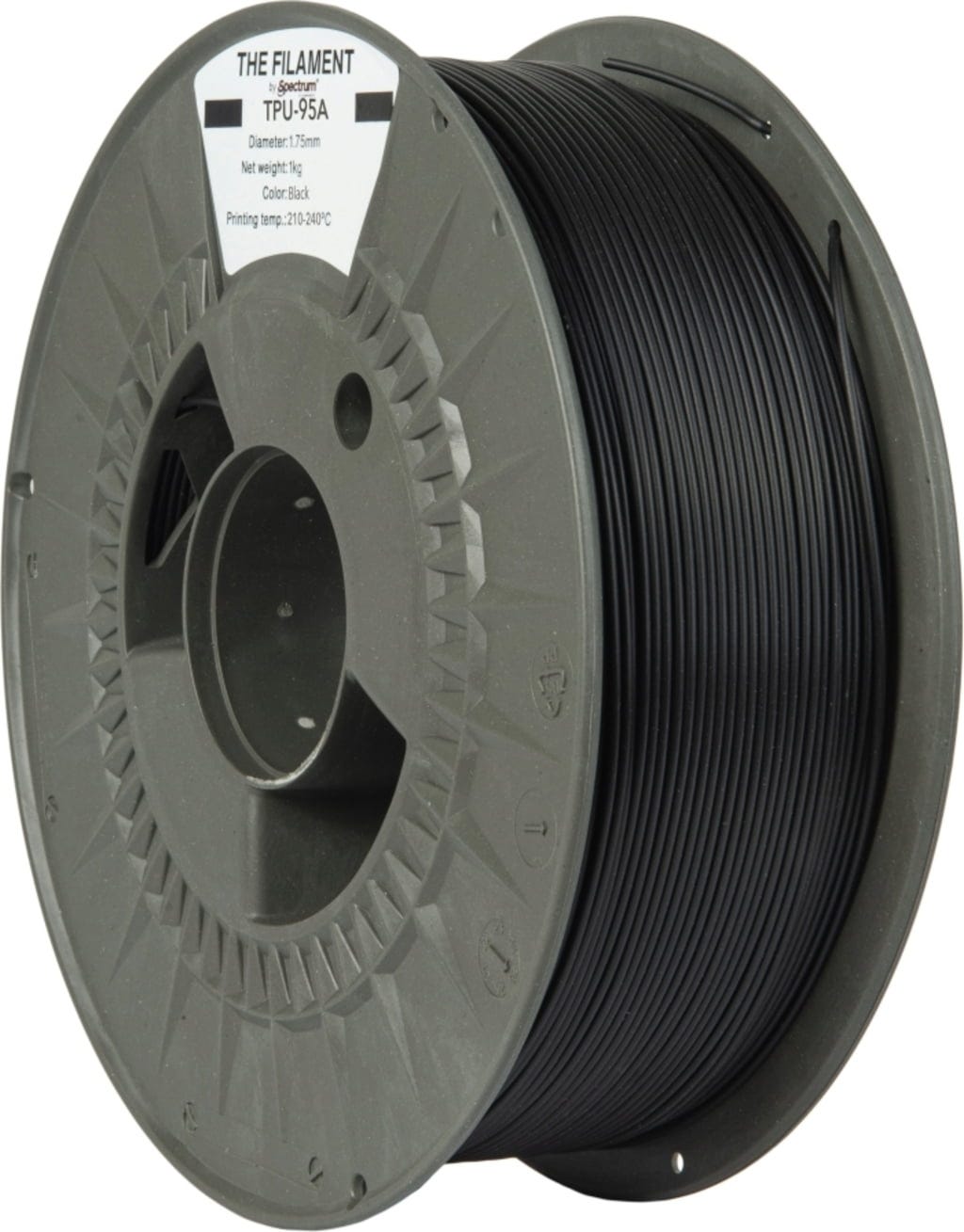 The Filament  TPU-95A Black, 1,75 mm / 1000 g    TPU mit Shore-Härte 95A für funktionale Anwendungen in Black