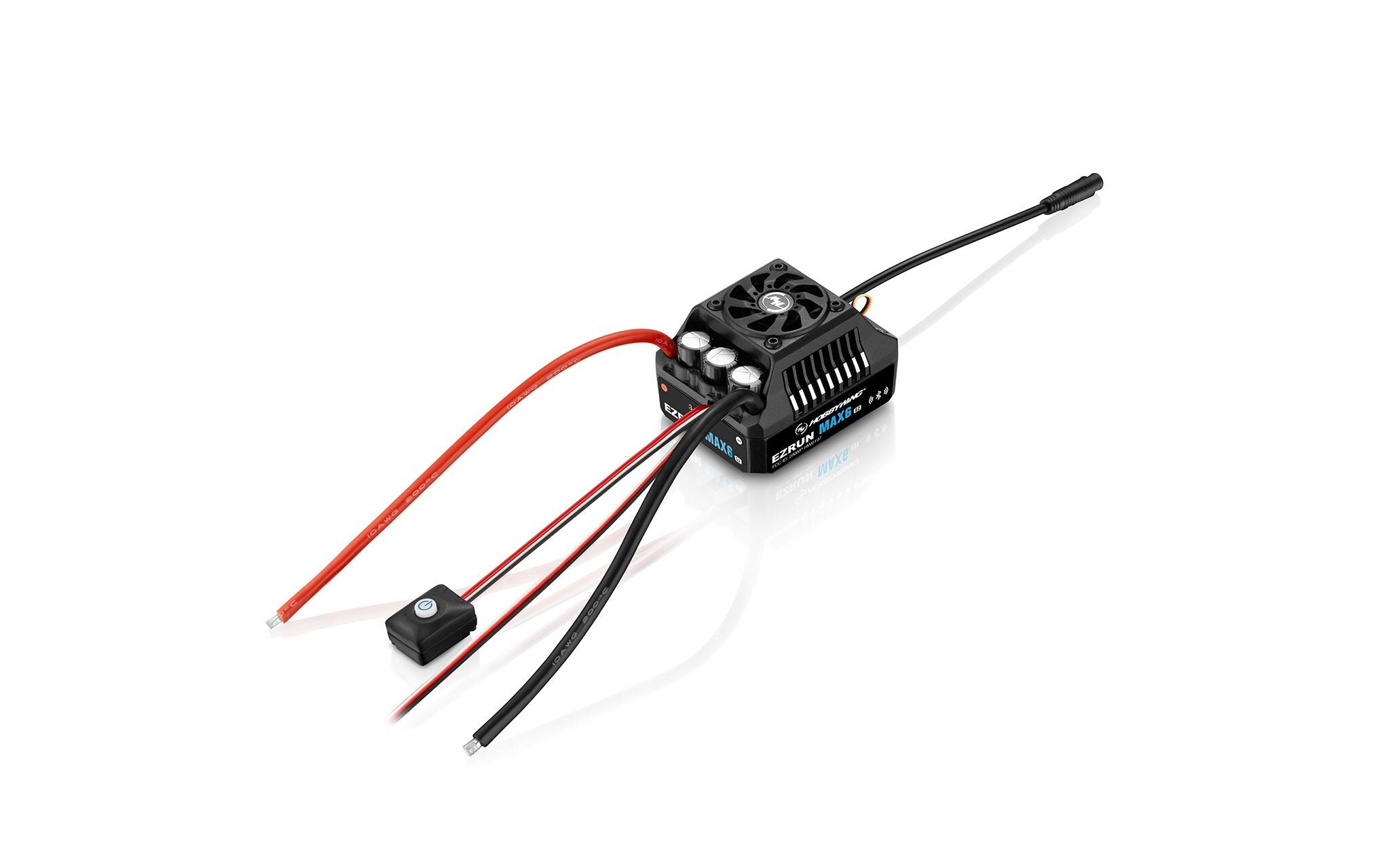 Brushless Regler Ezrun MAX6 G2 200A 3-8S<br>ESC für RC Fahrzeuge im Massstab 1:6 / 1:7 mit Brushless Sensored & Sensorless Motoren