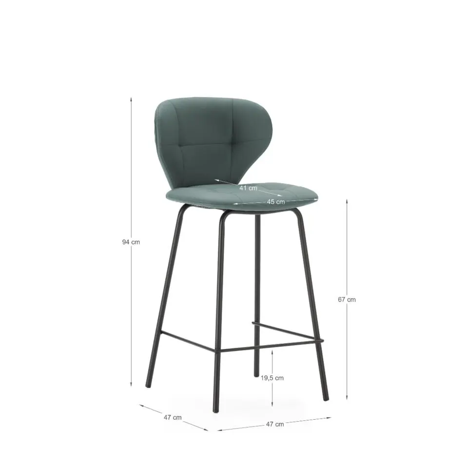CALICOSY - Set van 2 krukken MAURA - 52x45x67 cm
