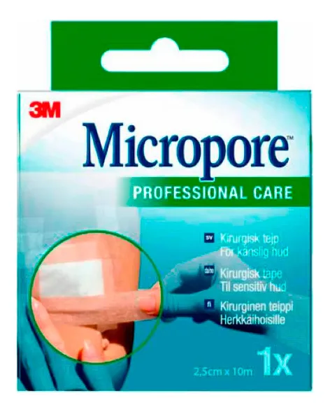 Micropore 3M kirurgisk tape 2,5cm x10m - brun