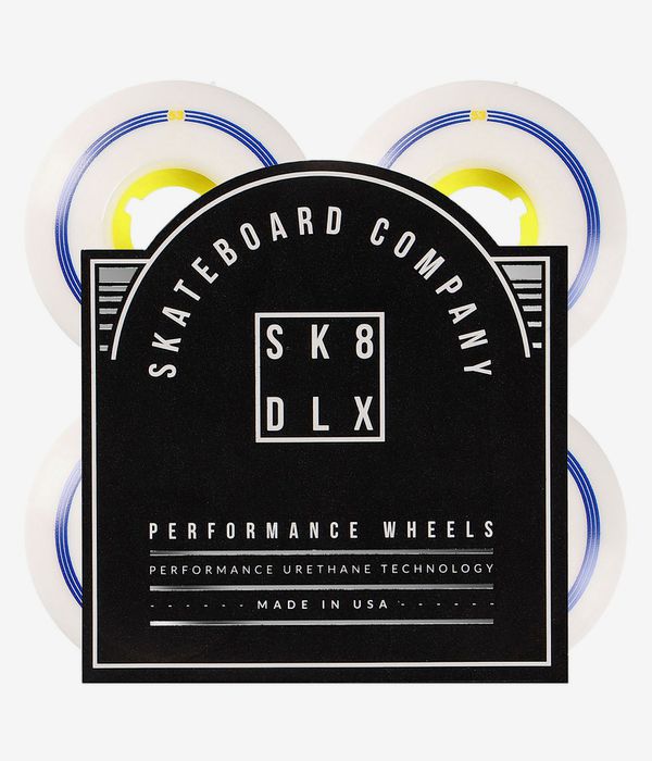 skatedeluxe Retro Rollen (white yellow) 53mm 100A 4er Pack