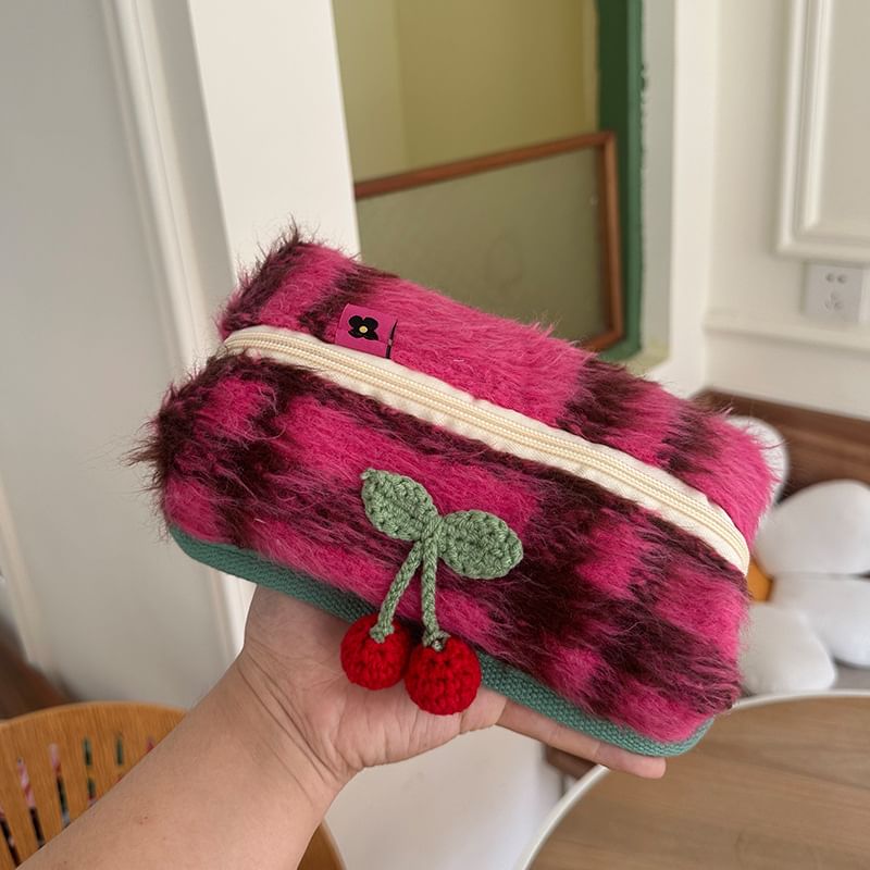 Milha - Cherry Chenille Make-uptas / Etui