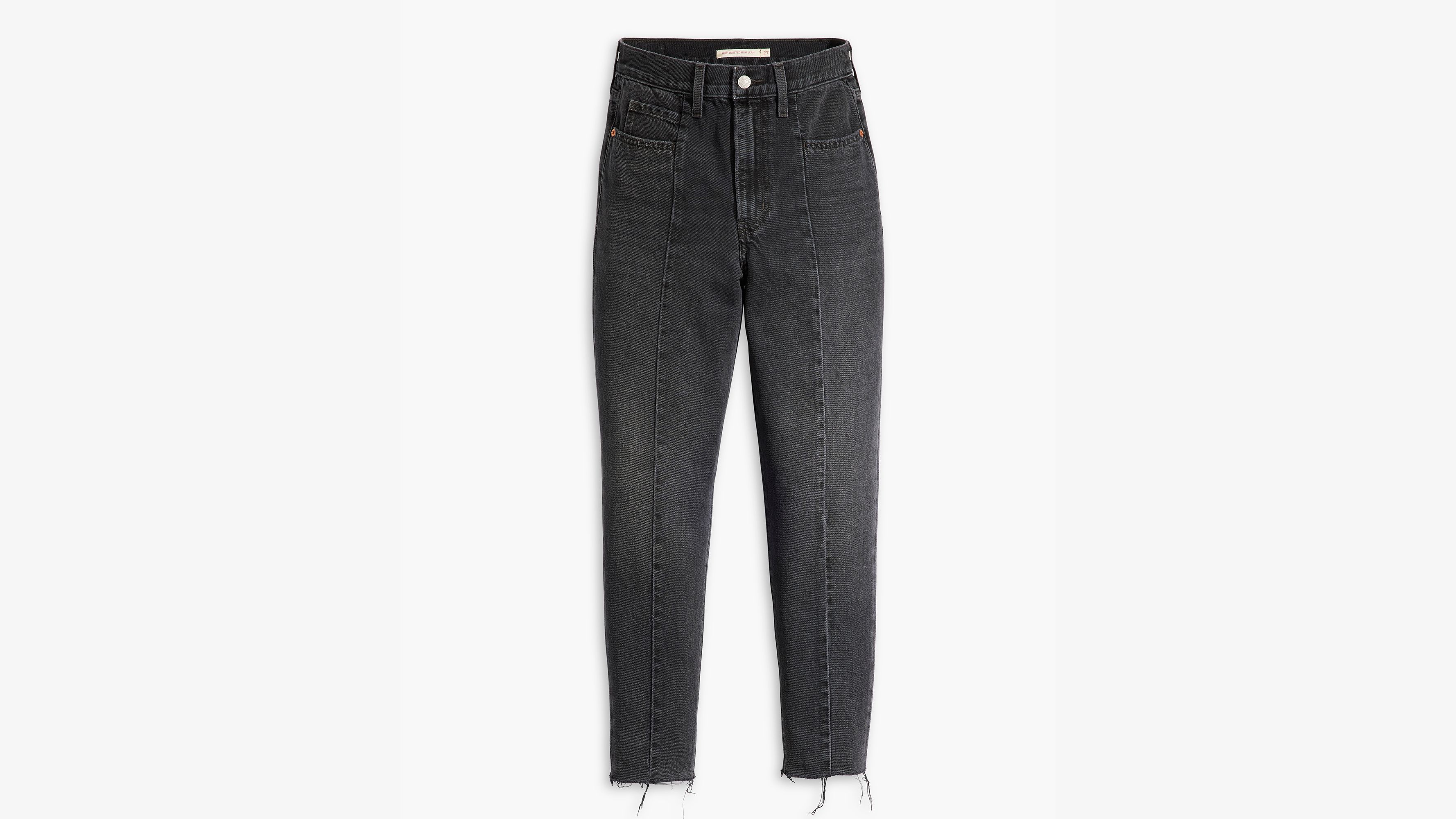 Jean Mom effiloché taille haute - Wandering Spirit - Noir