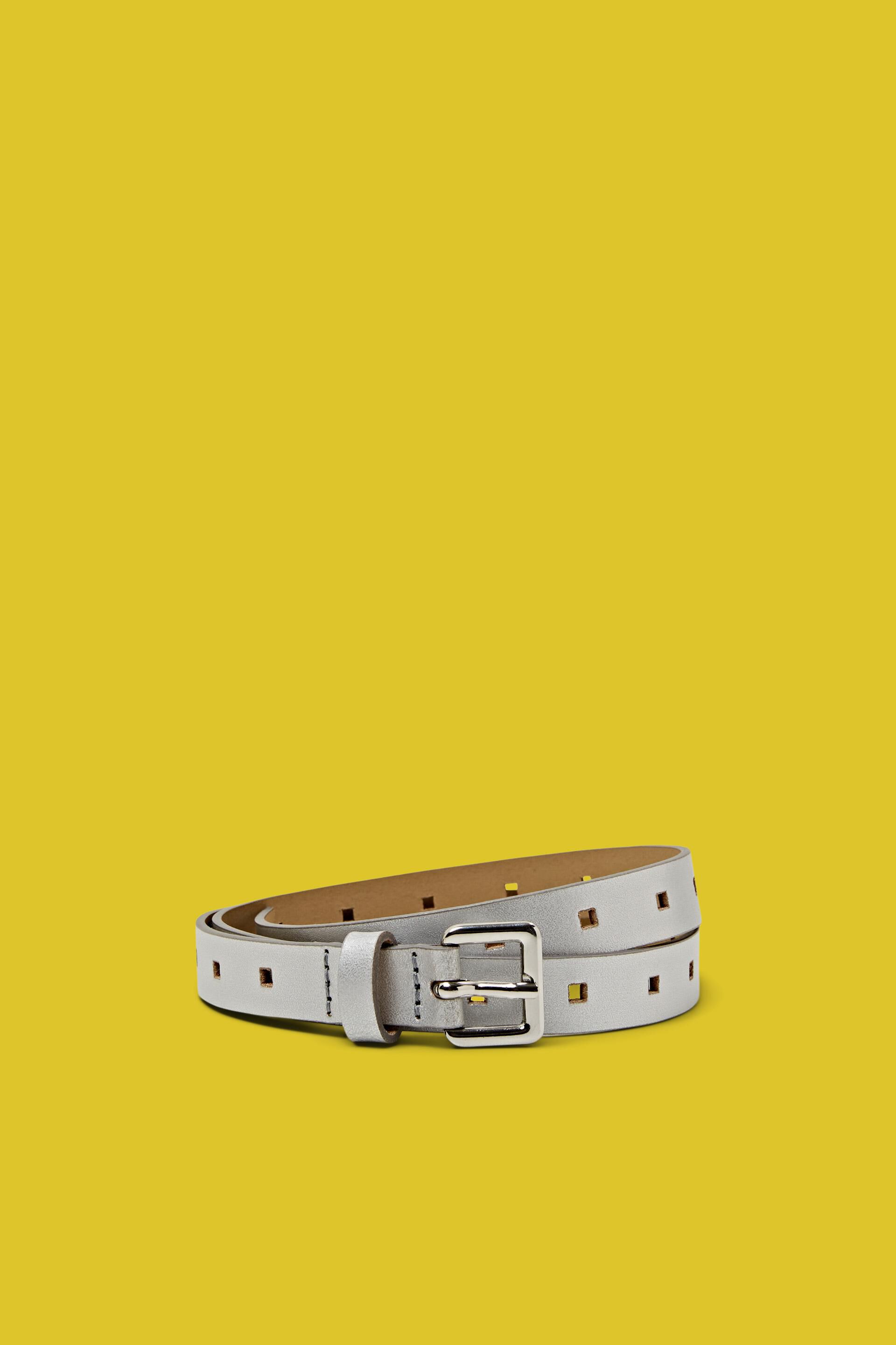 Ceinture en cuir à trous carrés