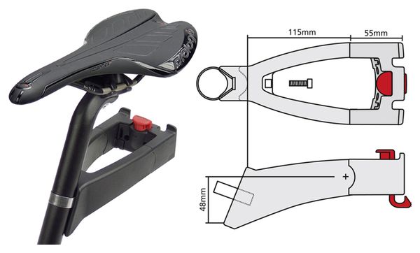 Adaptateur Tige de Selle Klickfix Extender Solo Noir