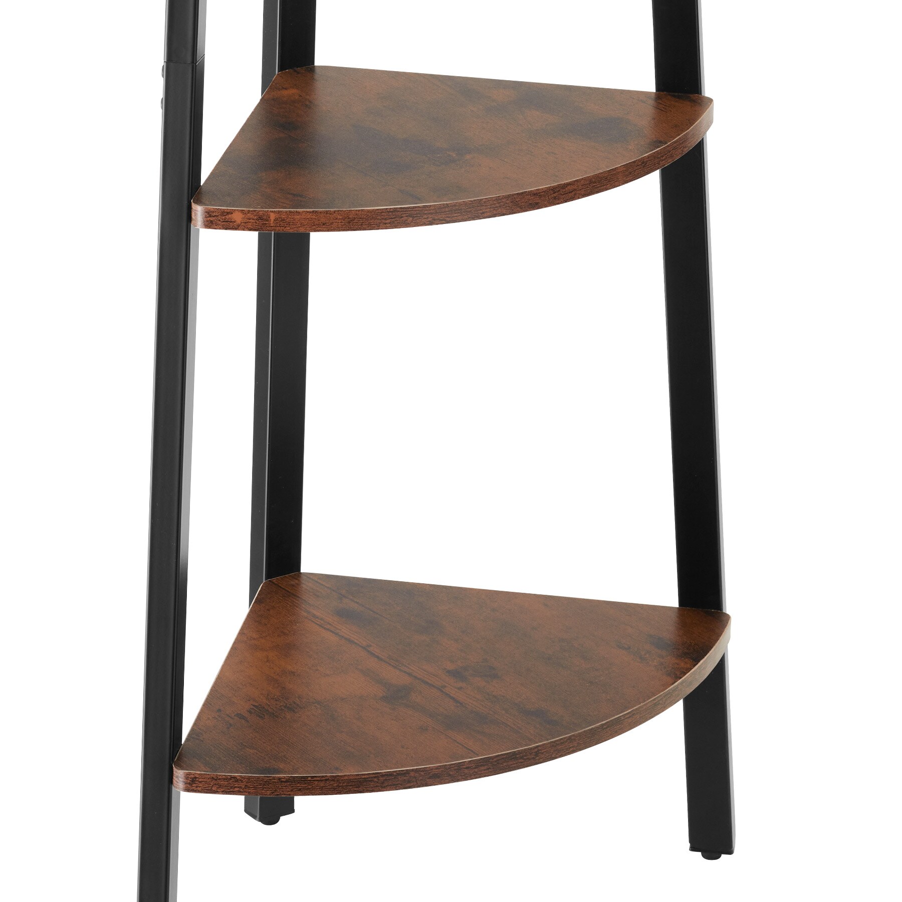 tectake® Eckregal, Industrial Style, mit 4 Ebenen, inklusive Kippschutz, 34 x 34 x 125 cm