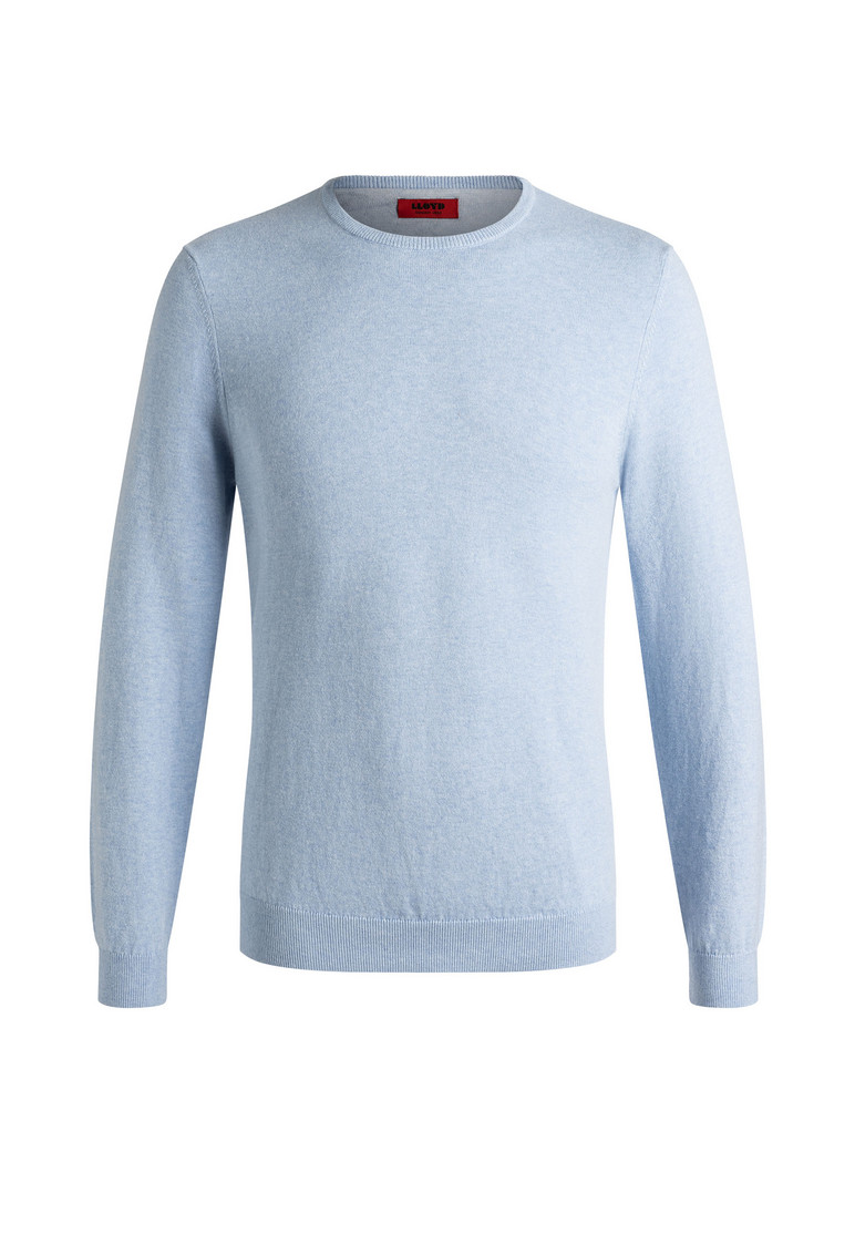 Round neck solid Blau