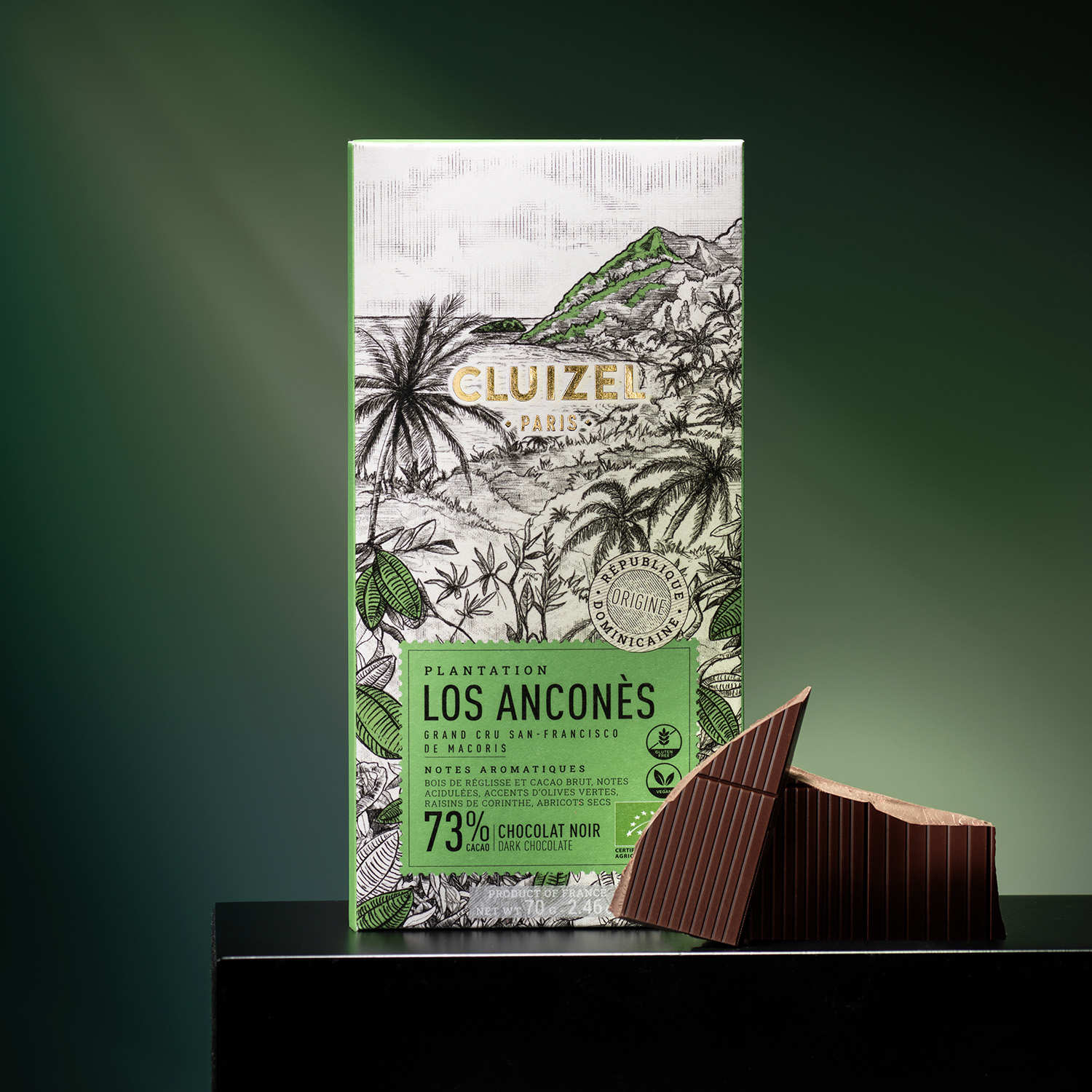 Tablette chocolat de plantation - Los Anconès Noir 73% bio