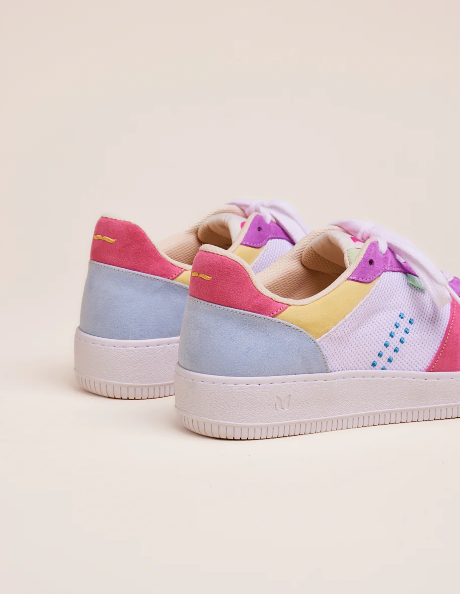 Baskets basses Maxence F - Rose blanc mauve