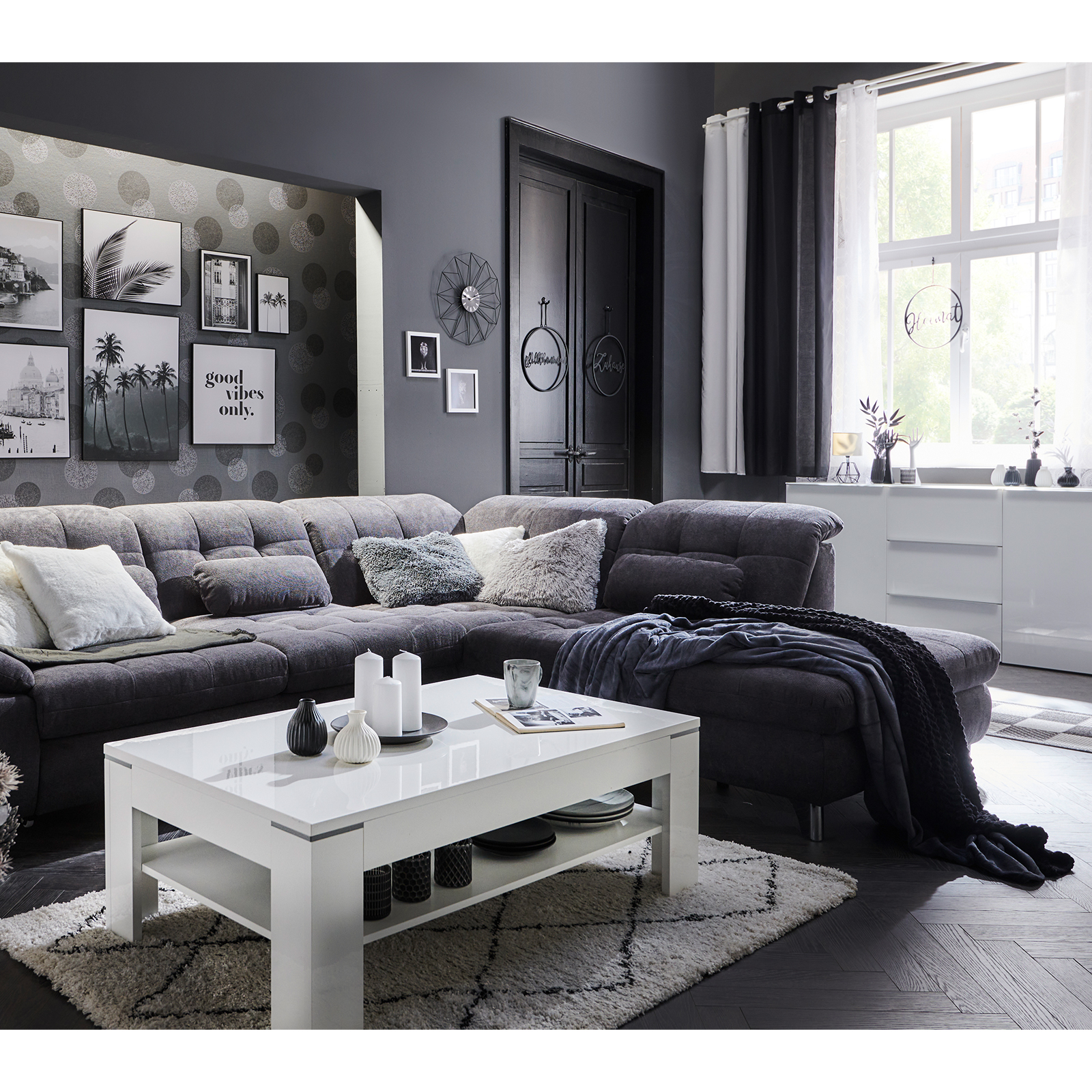 homara Microfleecedecke - anthrazit - Polyester- 220x240 cm