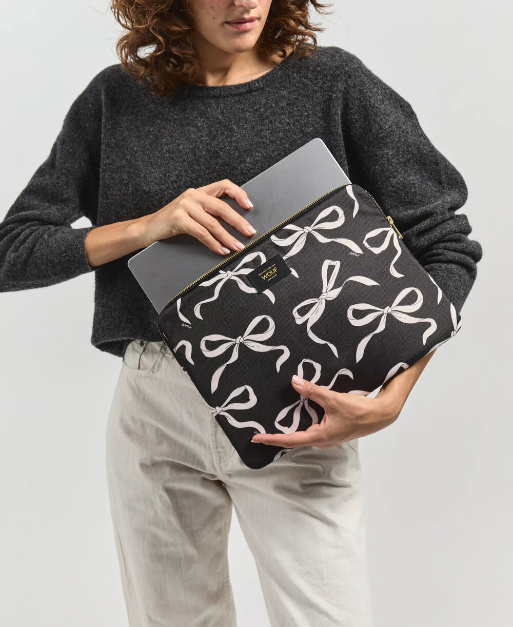 Wouf  Carlota computer Sleeve, 13/14 - Black/White