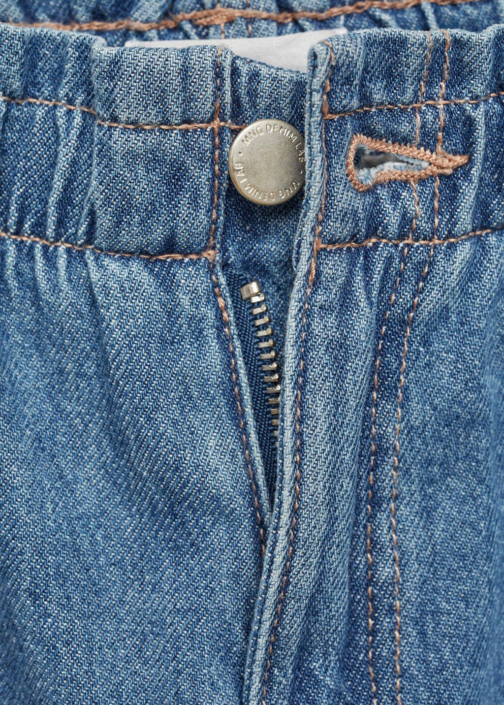Mango Kids high waist mom jeans blauw