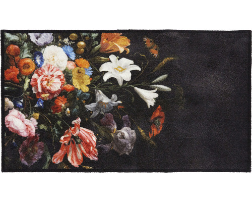 Universele vrolijke bloemen vuilvangmat 67x120 cm