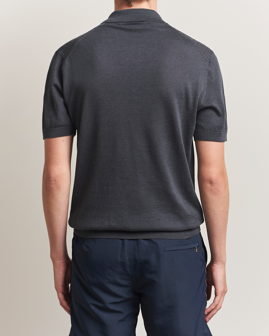 Orlebar Brown Burnham Silk/Cotton Polo Granite