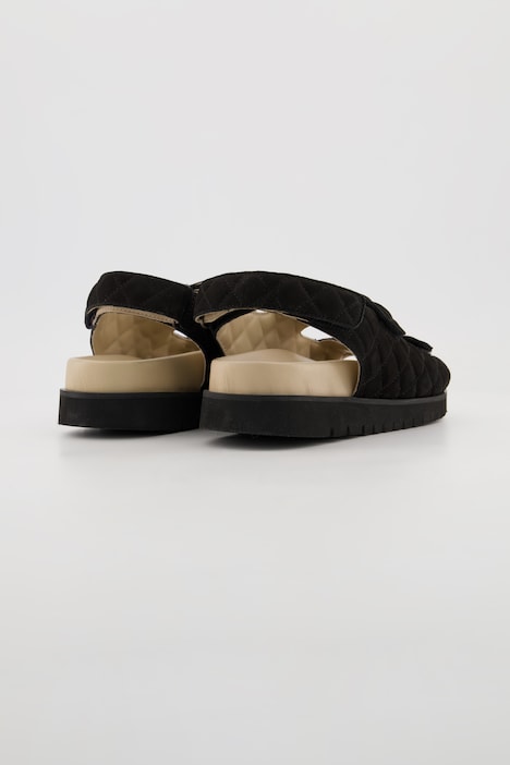 Leder-Sandalen, Trekking-Optik, Klettriegel, Weite H
