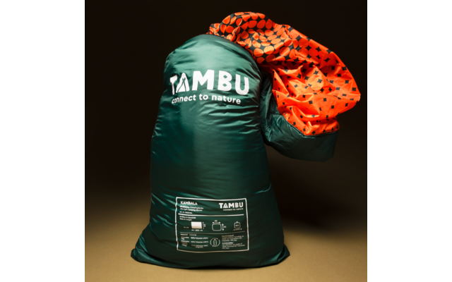 Tambu Kambala Campingdecke Recyceltes Polyester mit integriertem Packsack 203 x 145 cm
