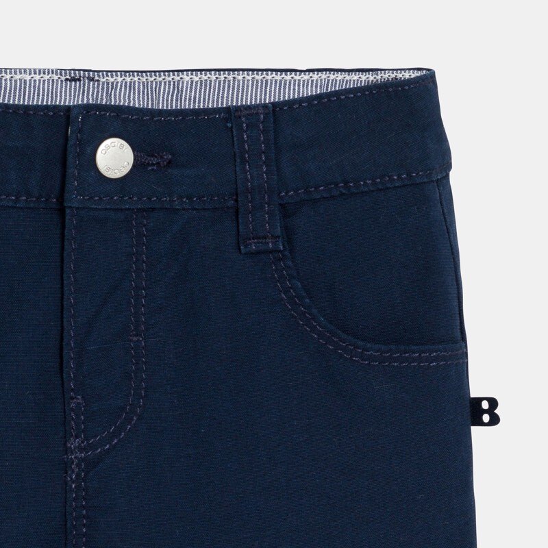 Bermuda droit coton fantaisie bleu marine bébé garçon Bleu