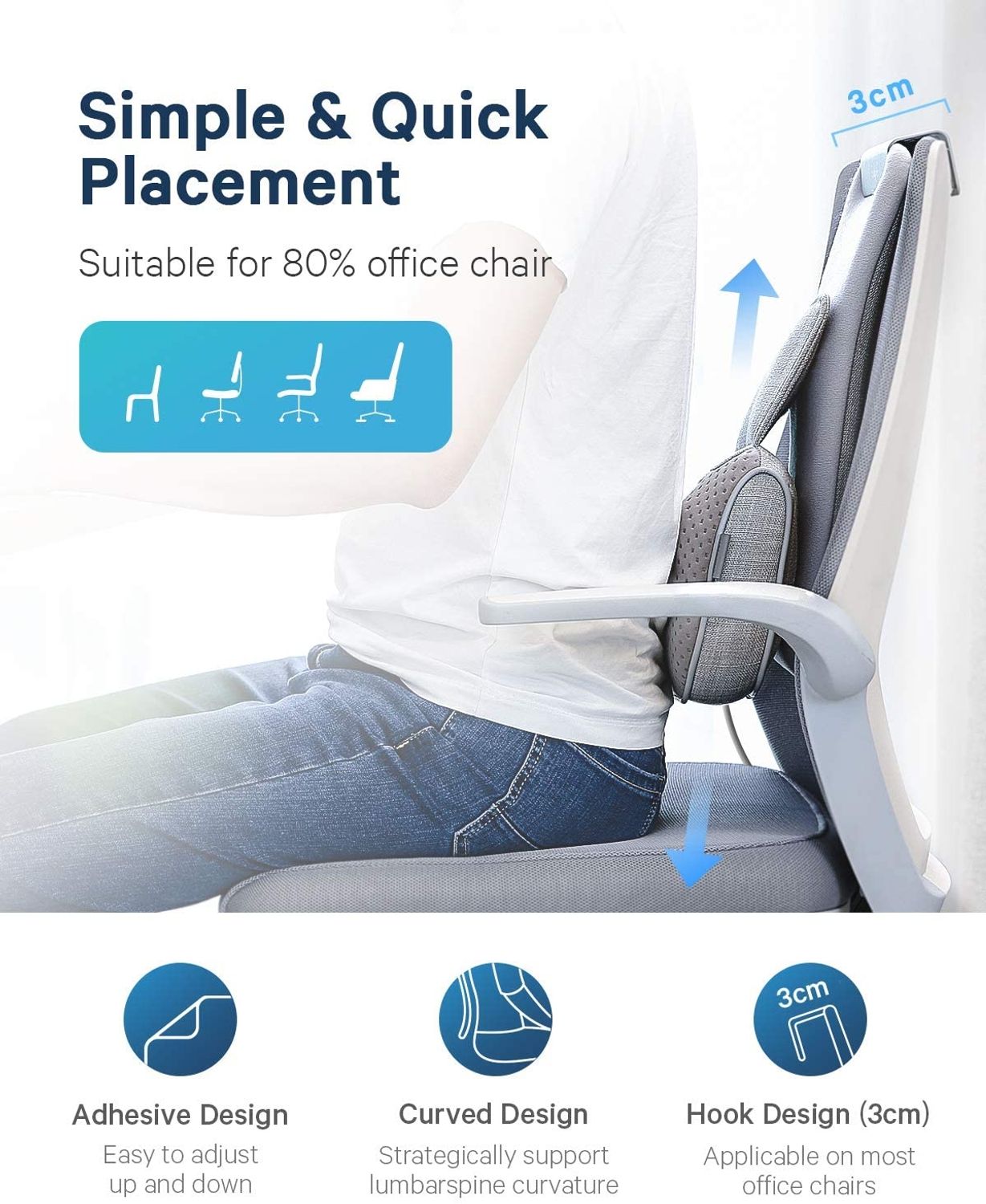 NAIPO Massagekissen Shiatsu Nacken- und Rückenmassagegerät mit Wärmefunktion