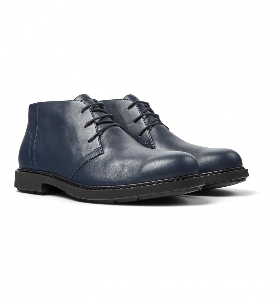 Sapatos de couro azul marinho Camper Neuman