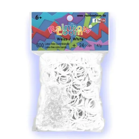 Rainbow Loom® Gummibänder, weiß