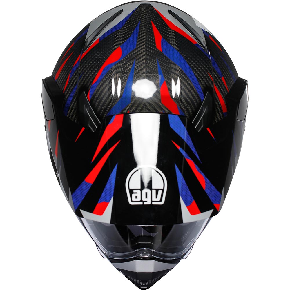 AGV - Casque AX9 Steppa Carbone / Rouge / Bleu