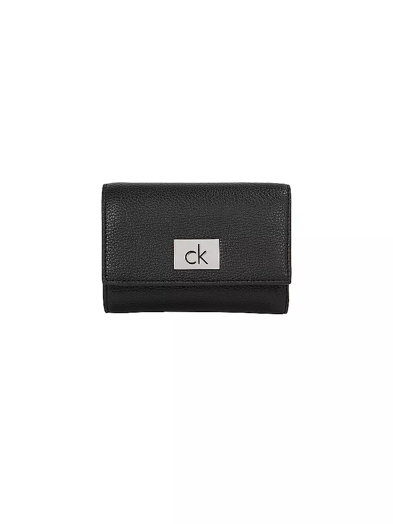 CALVIN KLEIN Geldbörse CK PLAQUE Small schwarz