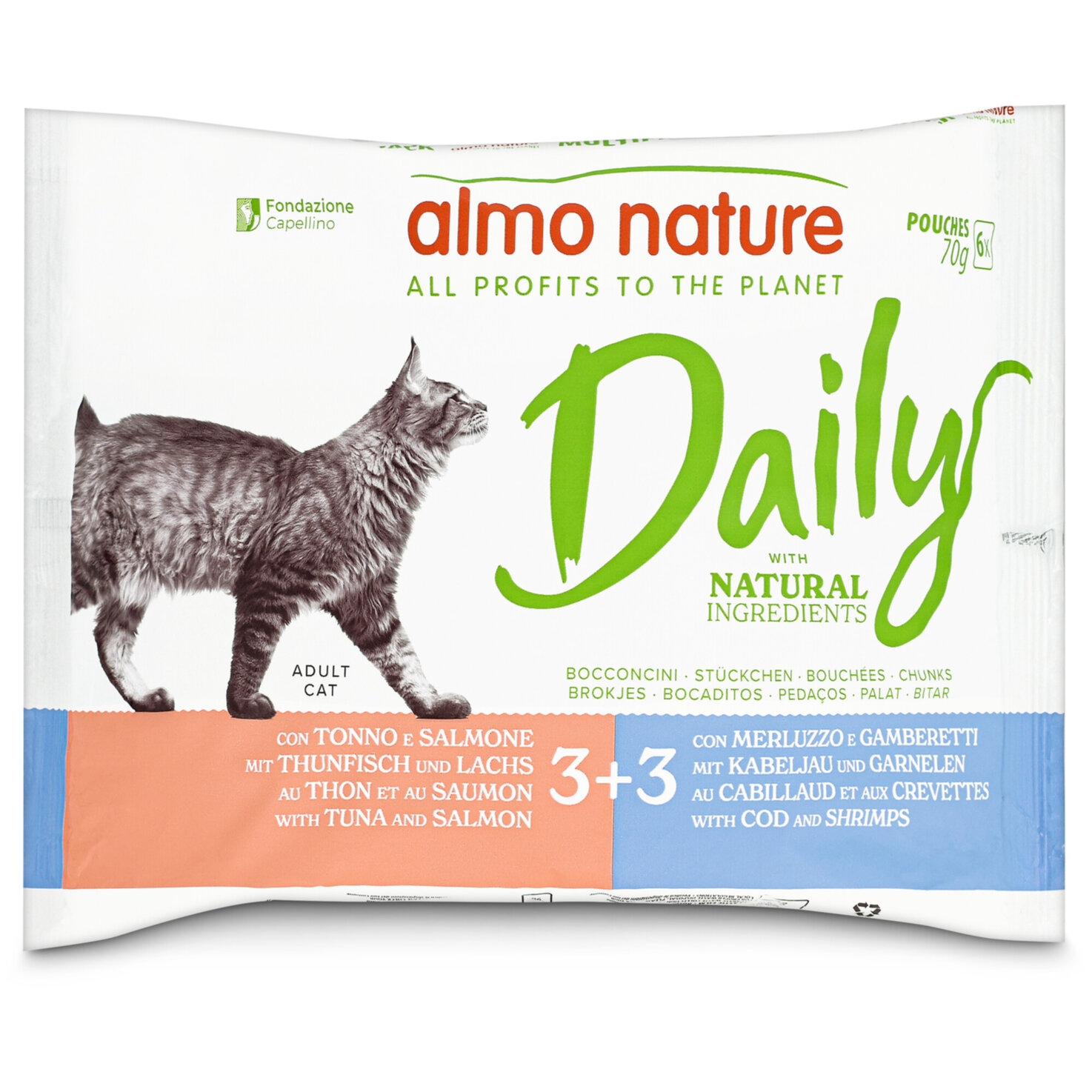 Almo Natural Katzenfutter Thun & Lachs 6x70g
