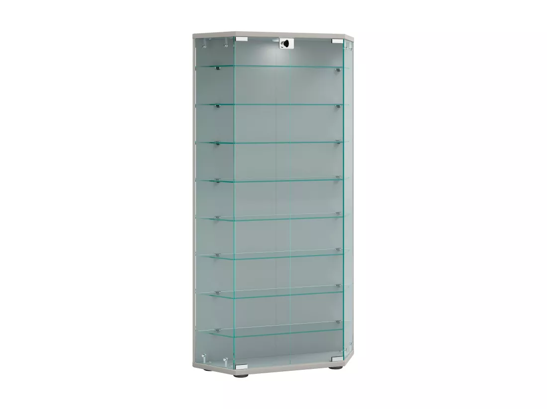 Bois Verre Stand Vitrine Étagère Cenila XL