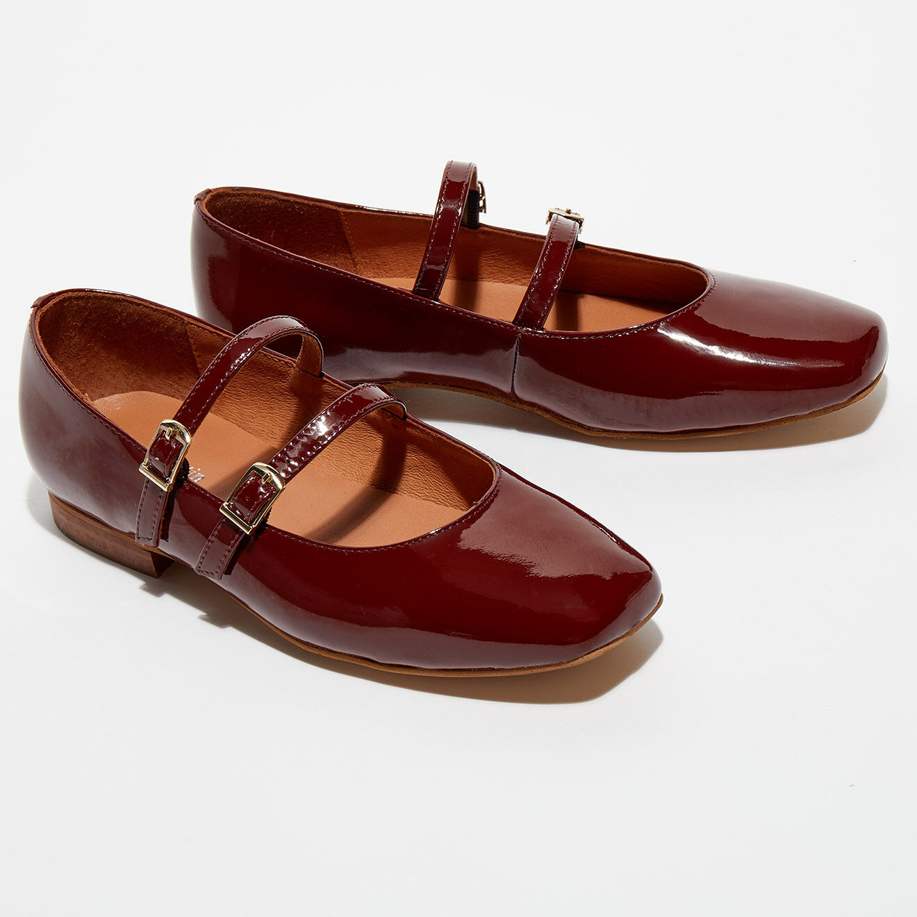 Quartier Latin Babies en Cuir verni Justine rouge bordeaux