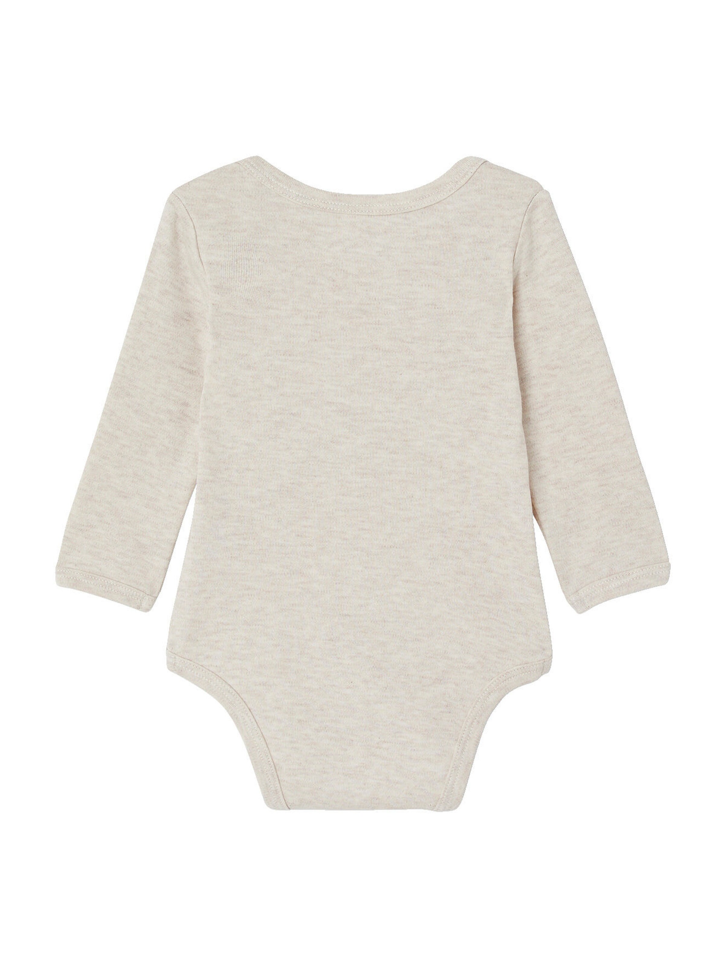Vertbaudet 5er-Pack Baby Schlupf-Bodys mit langen Ärmeln, Bio-Baumwolle beige meliert