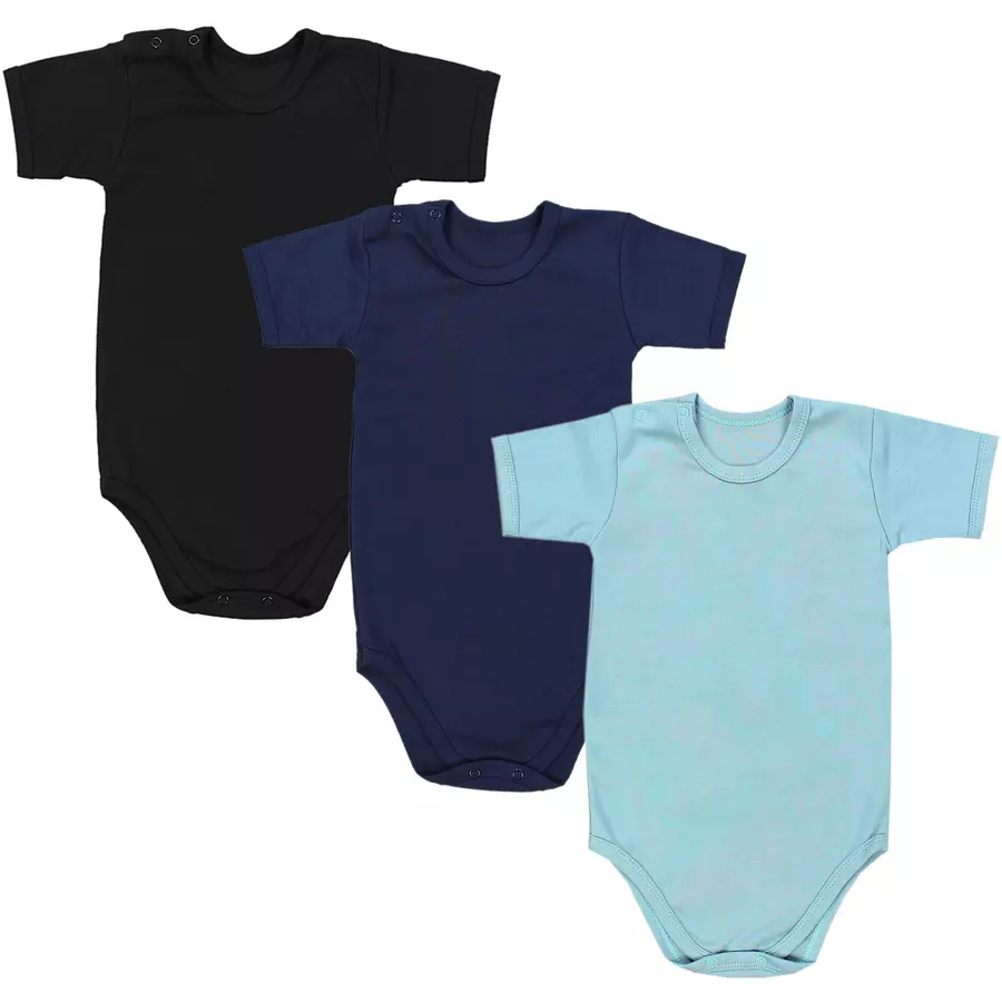 TupTam Kinder Unisex Kurzarm Body 3er Set blau