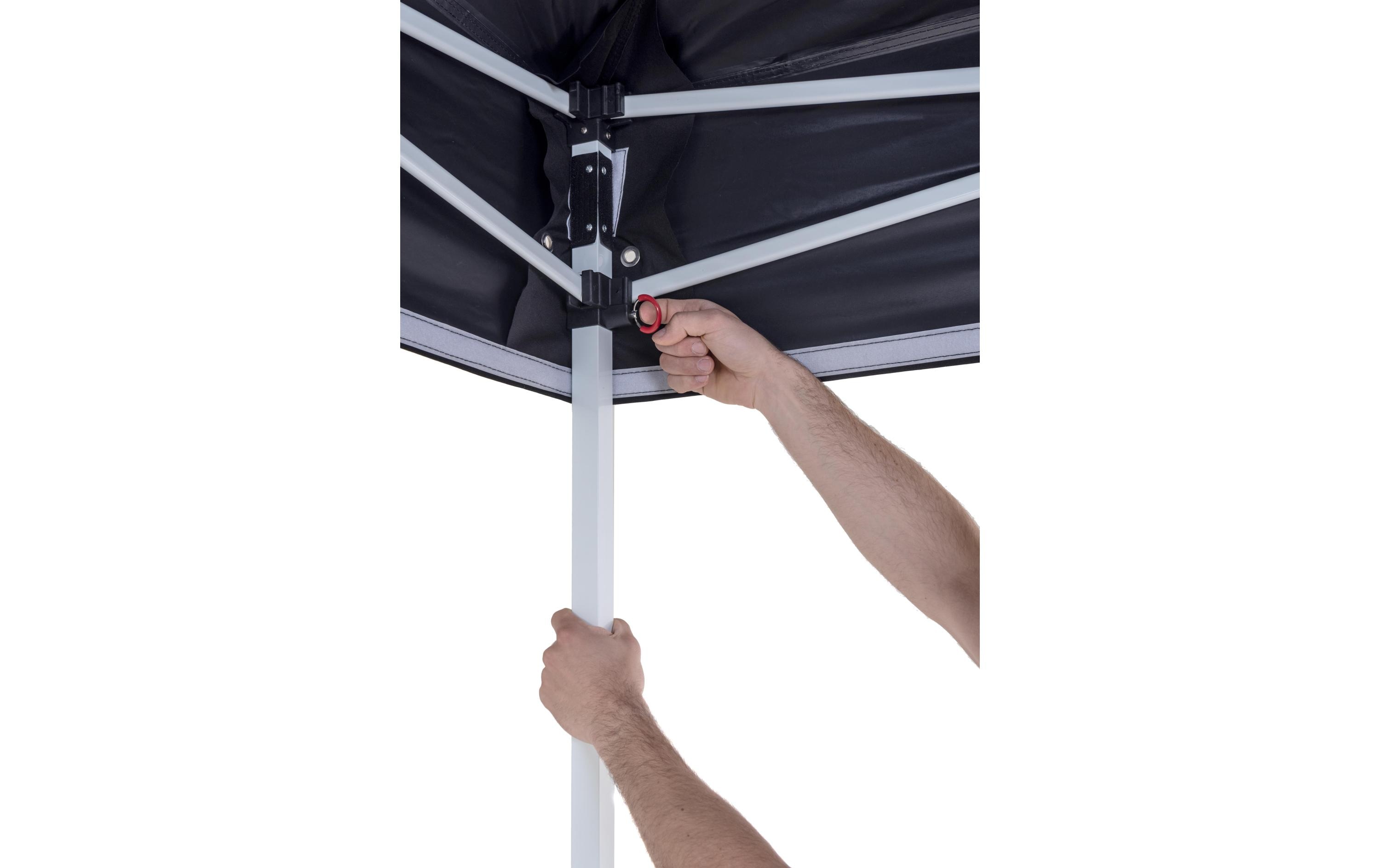 Pavillon Deluxe F00406, 3 x 3 m, faltbar, Schwarz<br>Schutz vor Sonneneinstrahlung und leichtem Nieselregen
