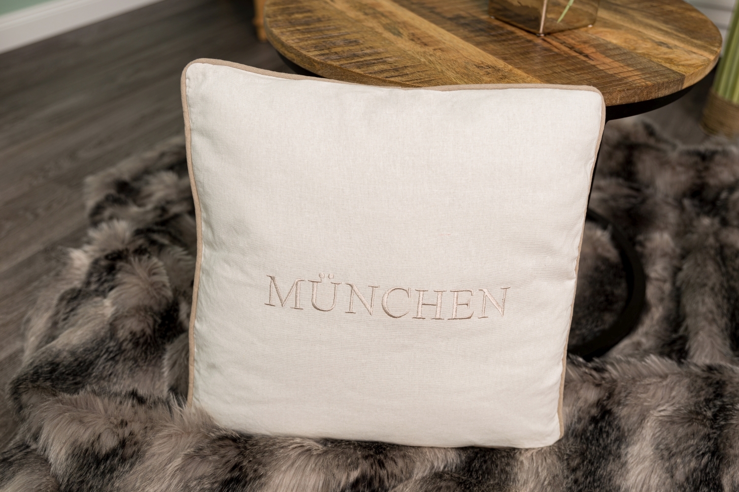 Kissen - weiß - mit Reißverschluss - 45x45 cm
