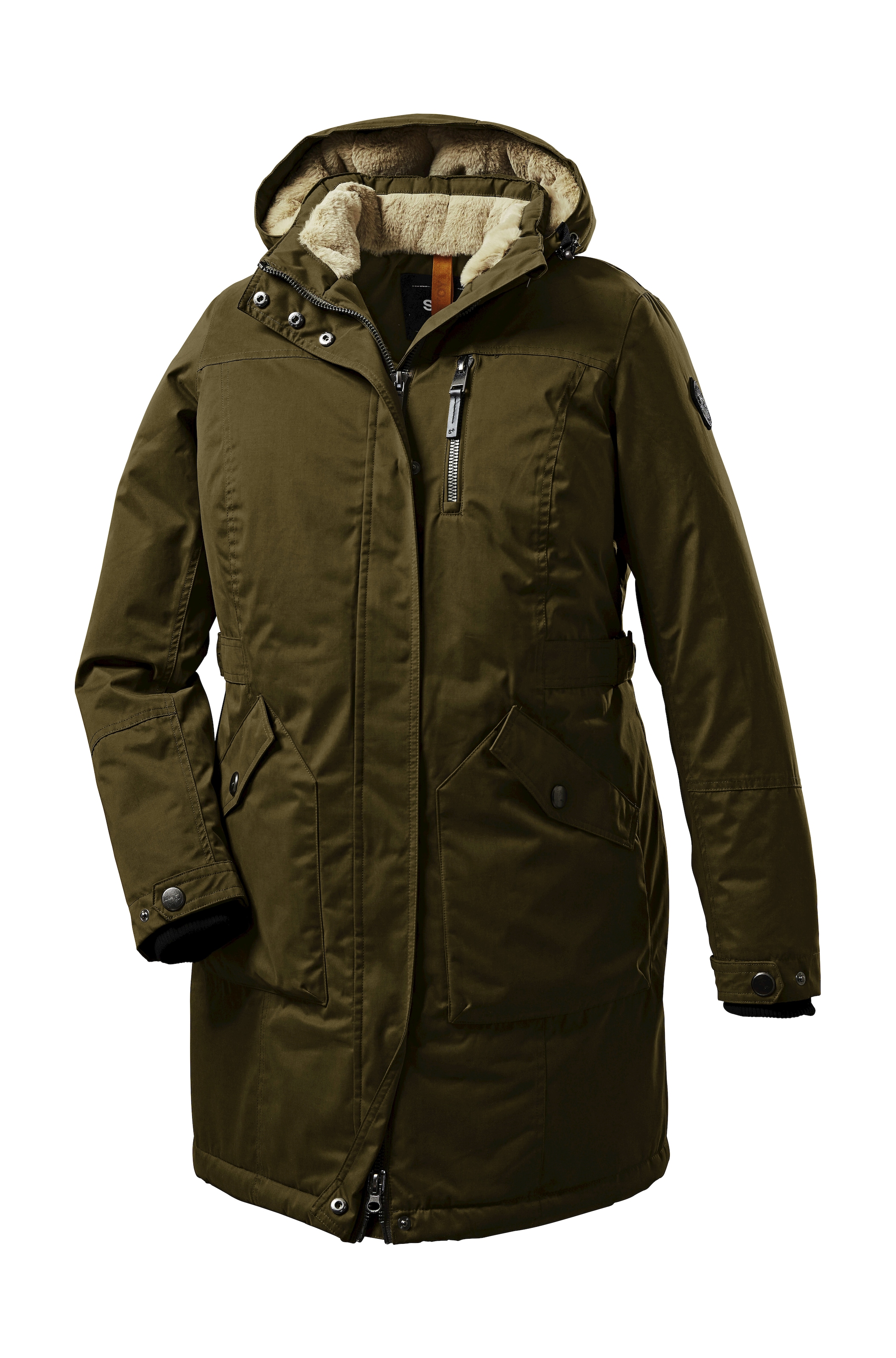 STOY Parka »STW 2 WMN PRK« Wasserdichter, atmungsaktiver Parka mit abnehmbarer Kapuze