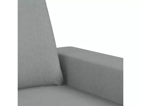 Ensemble de canapés 2 pcs gris clair tissu