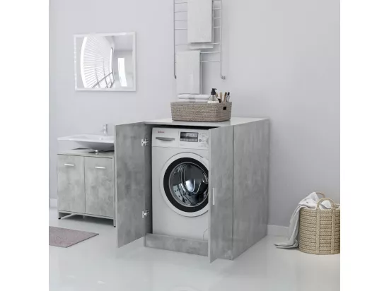 Meuble pour machine à laver Gris béton
