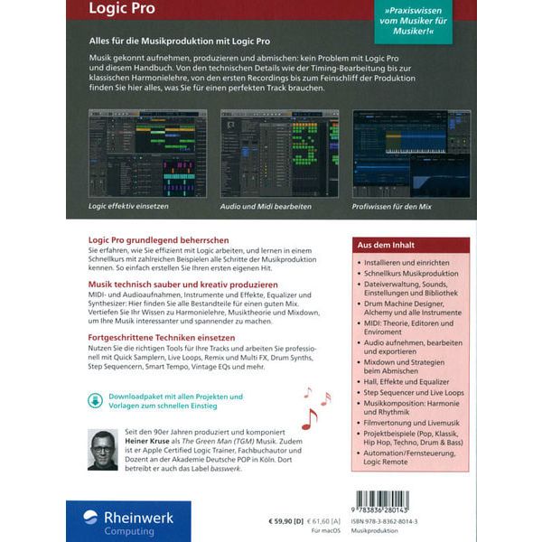 Rheinwerk Verlag Logic Pro X Handbuch
