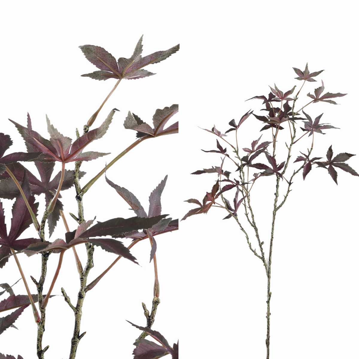 Ptmd branche artificielles esdoorn - 61x44x110 cm - plastique - marron