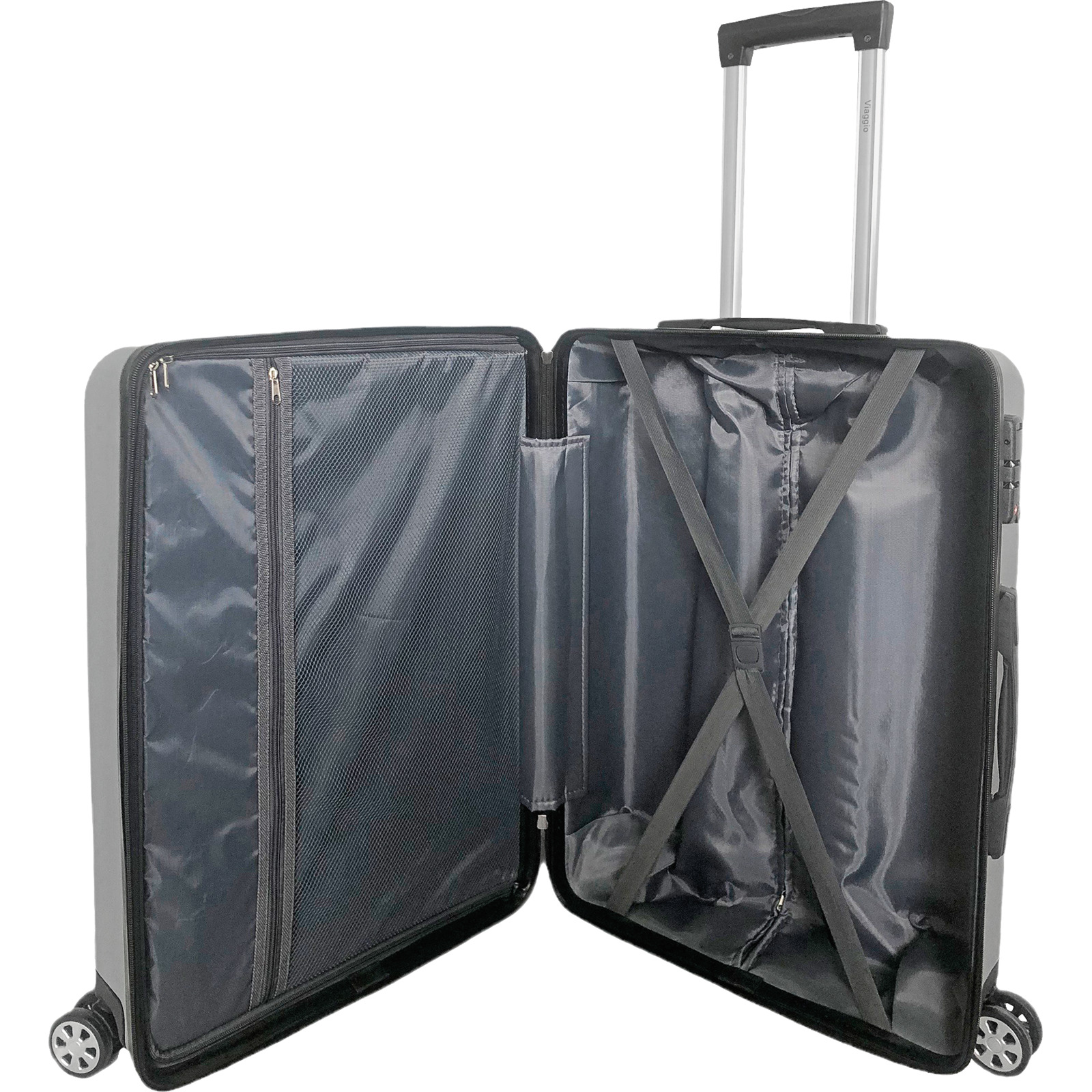 Schalenkoffer Nina M 61cm silber