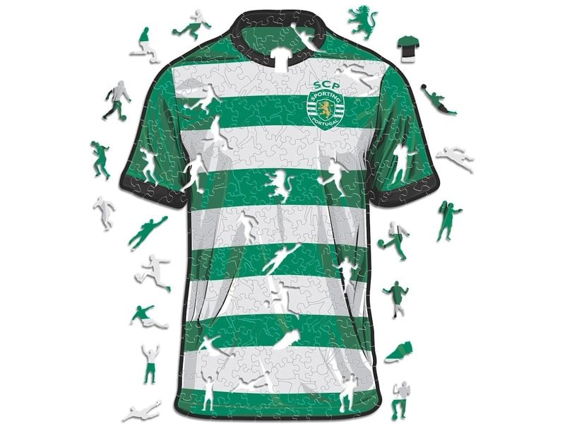 Iconic Puzzle Sporting CP – Trikot Offizielles Holzpuzzle, Grösse M