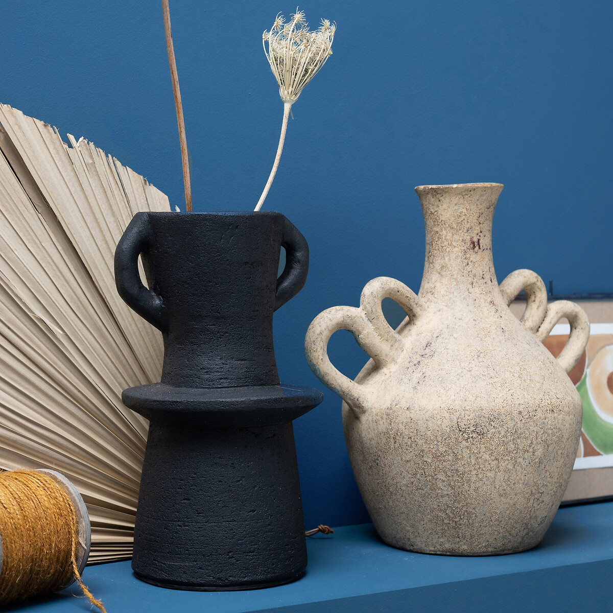 LA REDOUTE INTERIEURS<br>Vaso decorativo de barro, 24 cm de altura, Kuro
