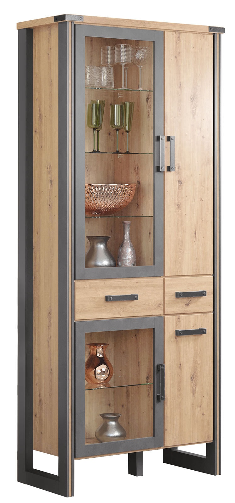 Vitrine KATHRIN Eiche NB /Artisan Eiche NB