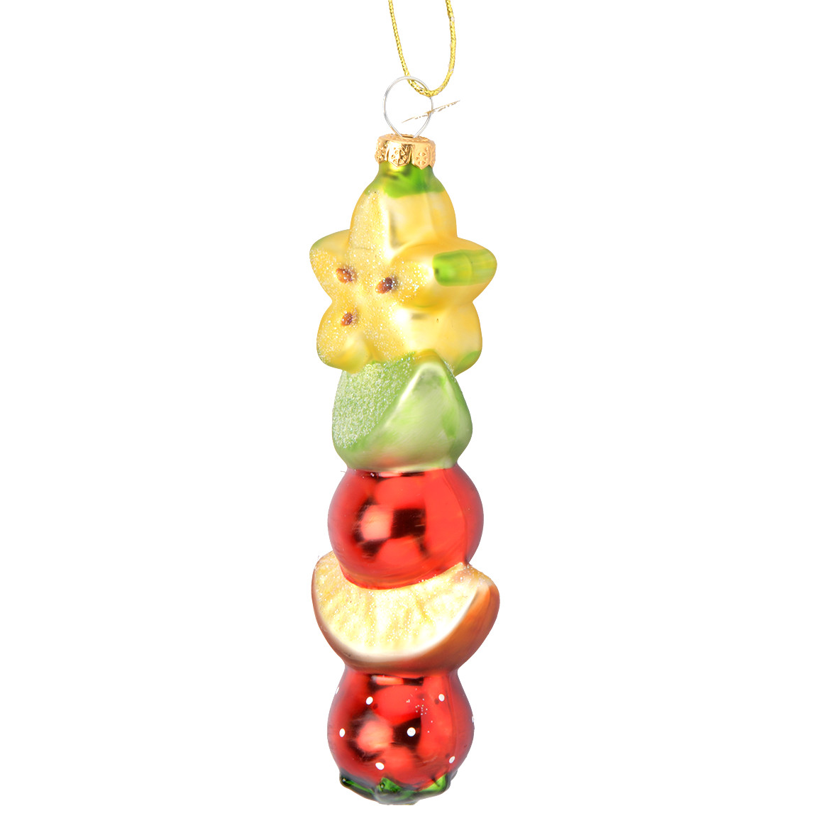 Baumschmuck Fruchtspieß hellgrün / bunt