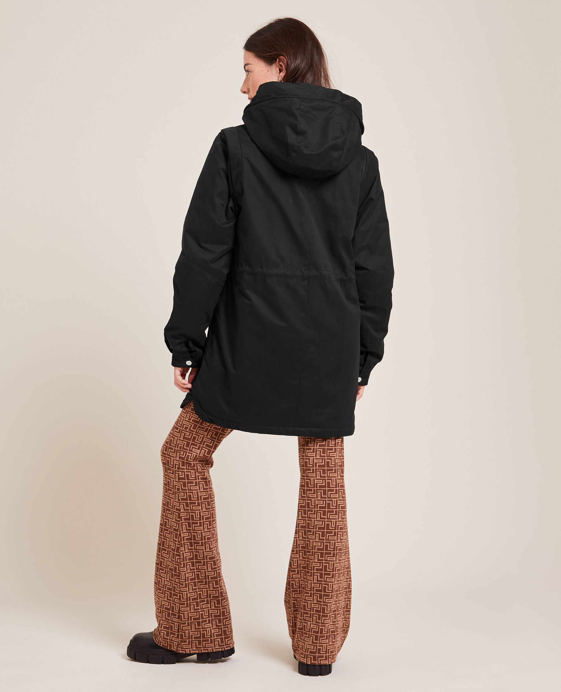 Parka avec doublure fourrure - Noir