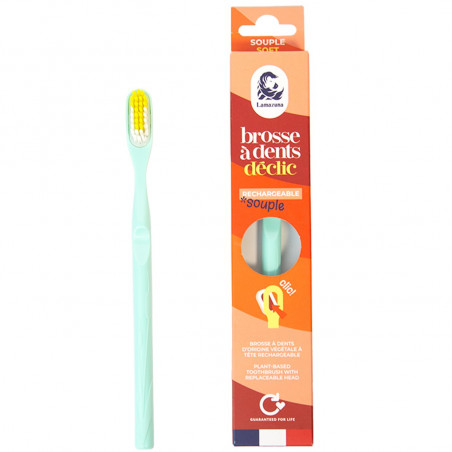 Lamazuna Brosse à dents rechargeable Vert d'eau - Souple
